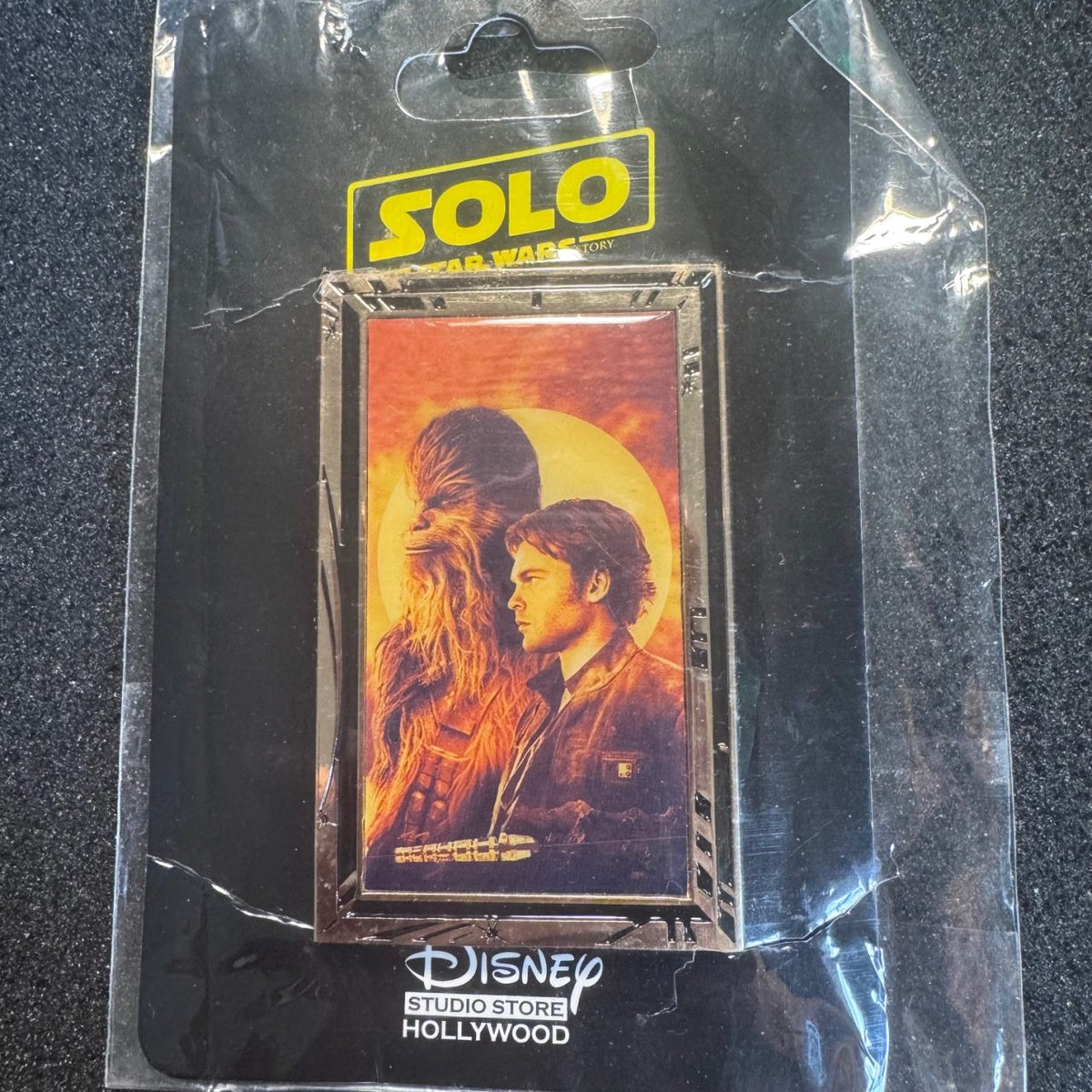 Han Solo and Chewbacca Framed Profile Star Wars Pin