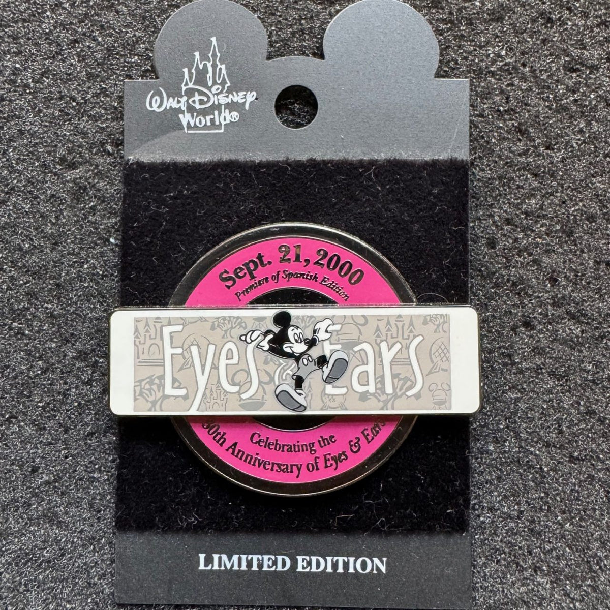 Celebrating The 30th Anniversary Of Eyes And Ears Pink Pin