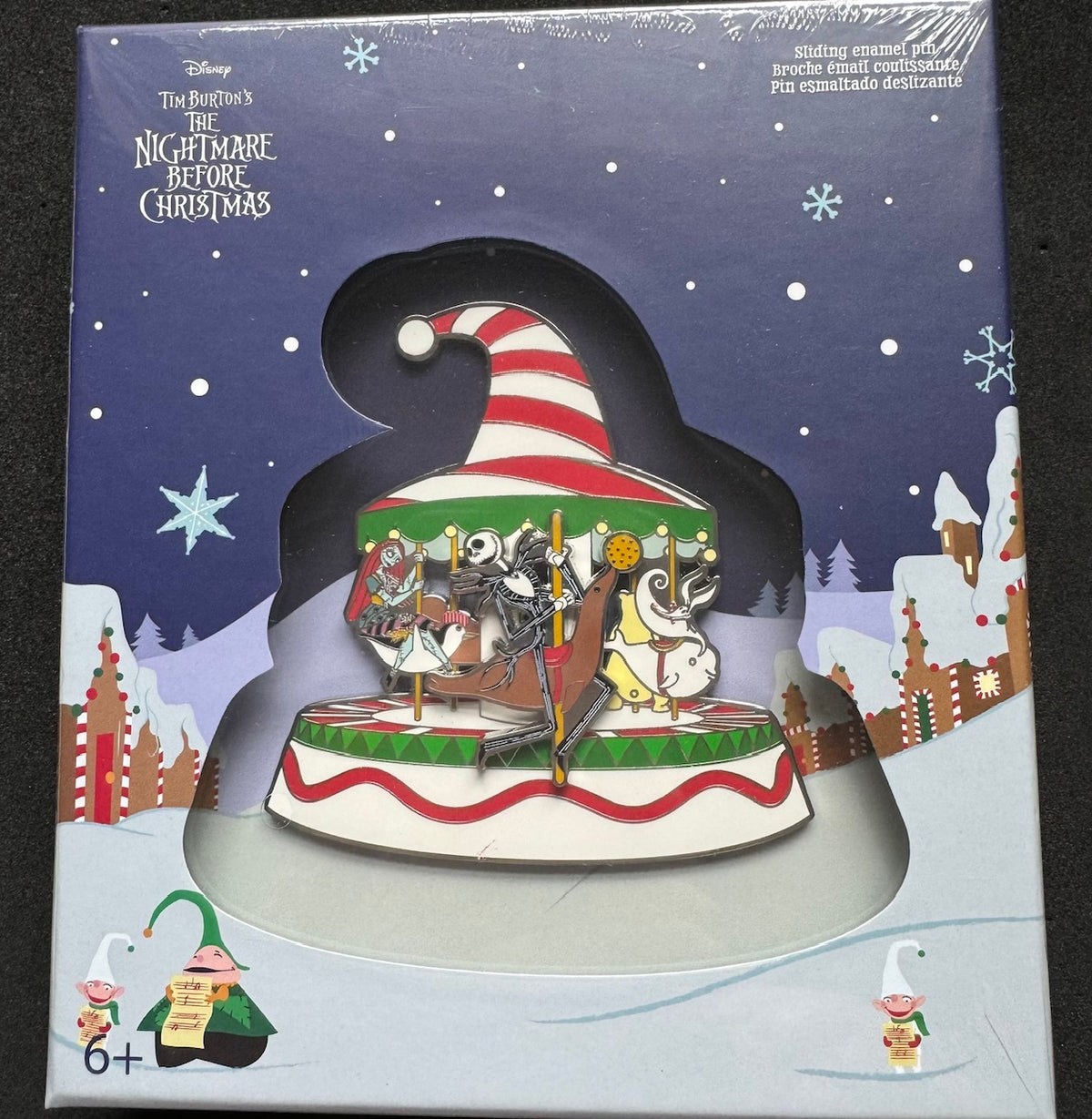 The Nightmare Before Christmas Candy Cane Carousel Limited Edition Loungefly Disney Pin