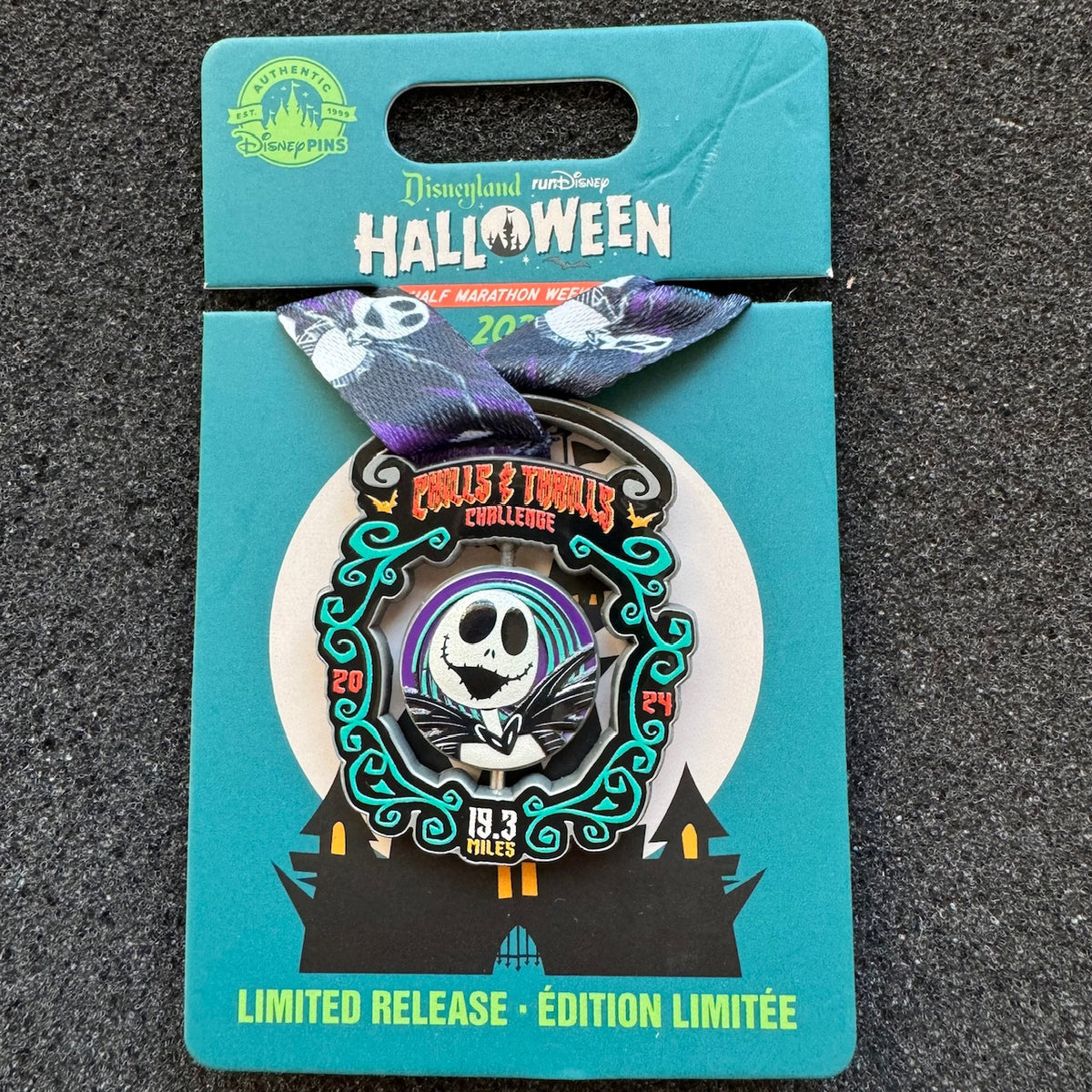 RunDisney Disneyland Chills & Thrills Challenge Medal Pin