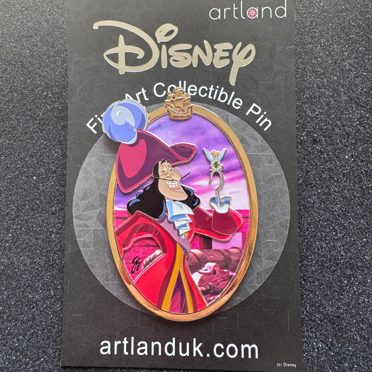 Fairy’s Ally – Captain Hook Oval ArtLand Pin
