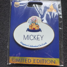 Mickey "Happiest Celebration On Earth" Nametag WDW 50th Anniversary Cast Exclusive Pin