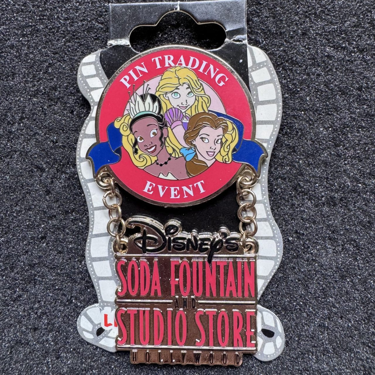 Tiana, Rapunzel, and Belle Pin Trading Event DSSH Dangle Pin