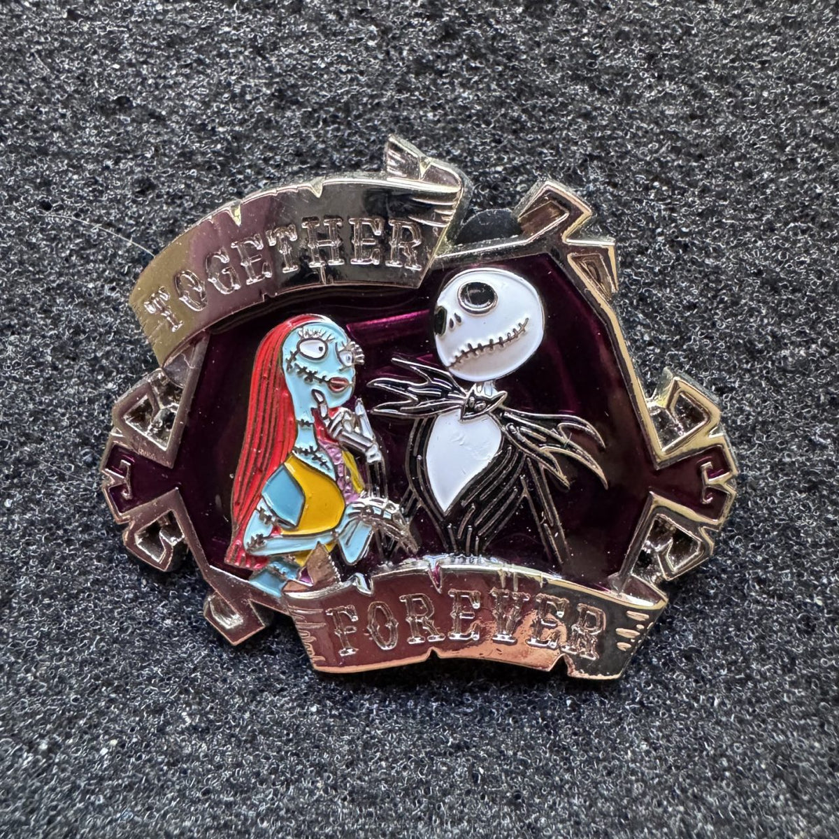 Sally and Jack Together Forever Pin