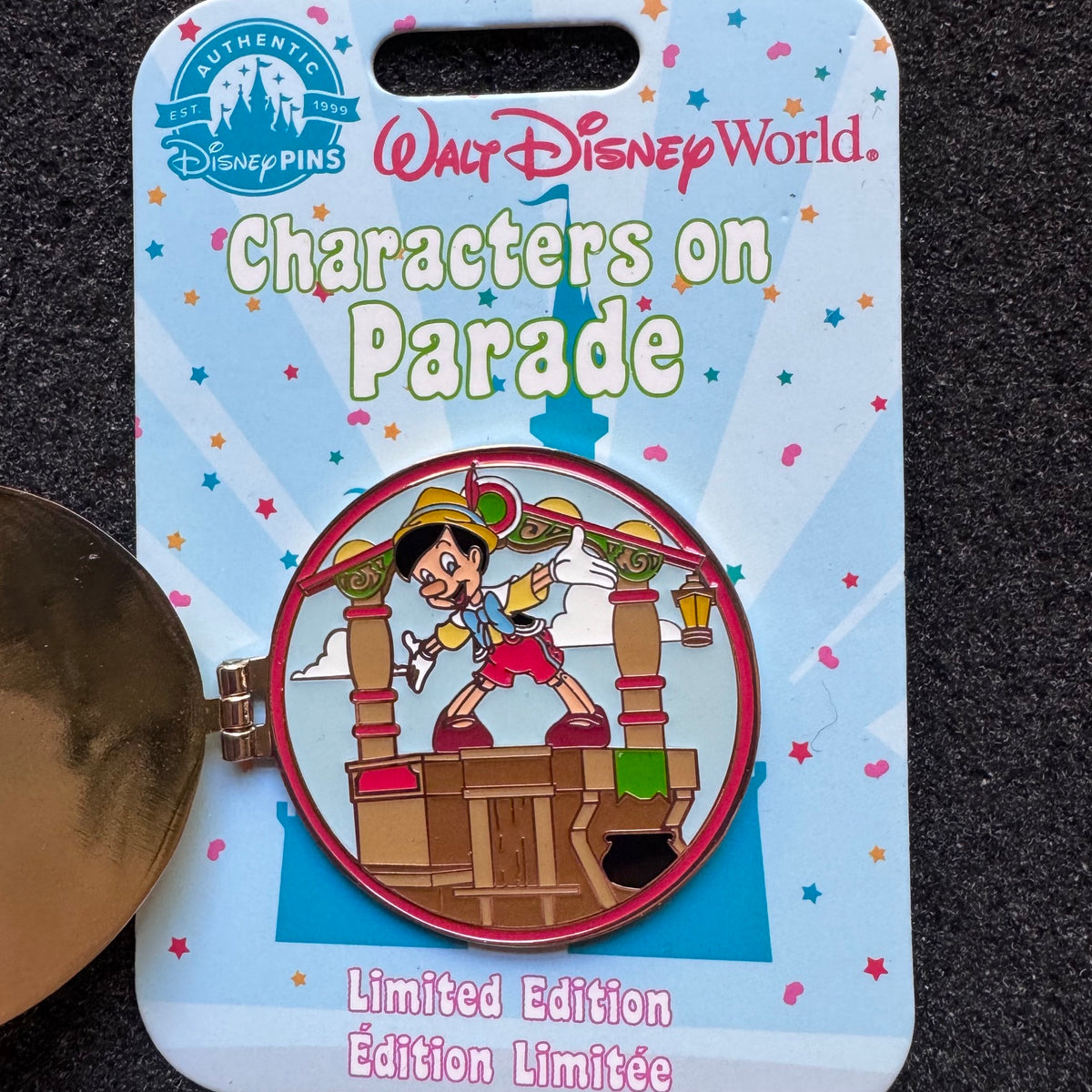 Pinocchio Characters on Parade Hinged Pin