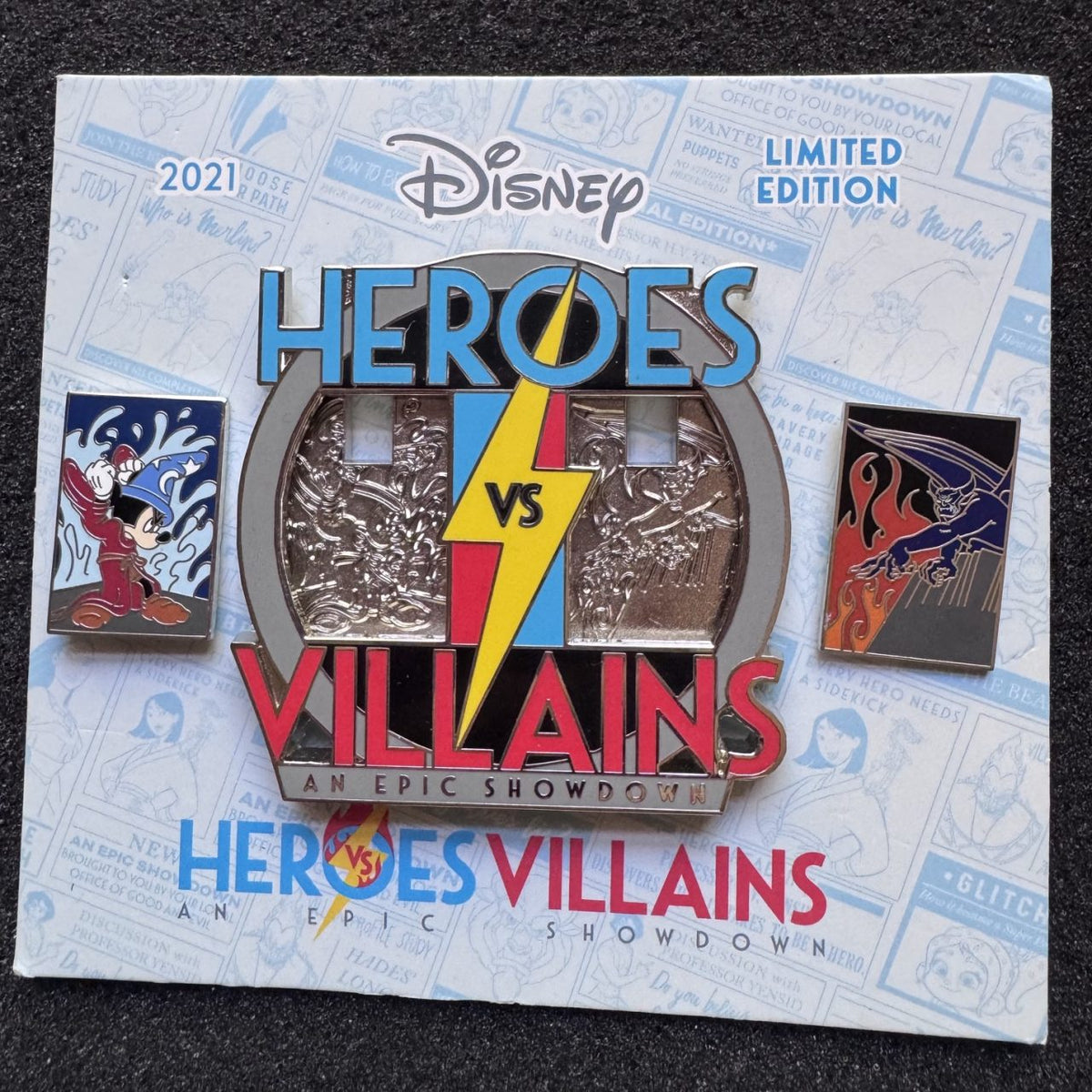 Chernabog & Sorcerer Mickey Heroes Vs Villains An Epic Showdown Pin