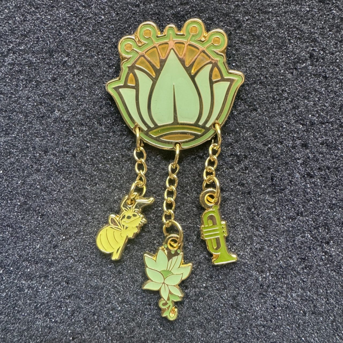 Tiana Princess Stained Glass Dangling Charms Pin