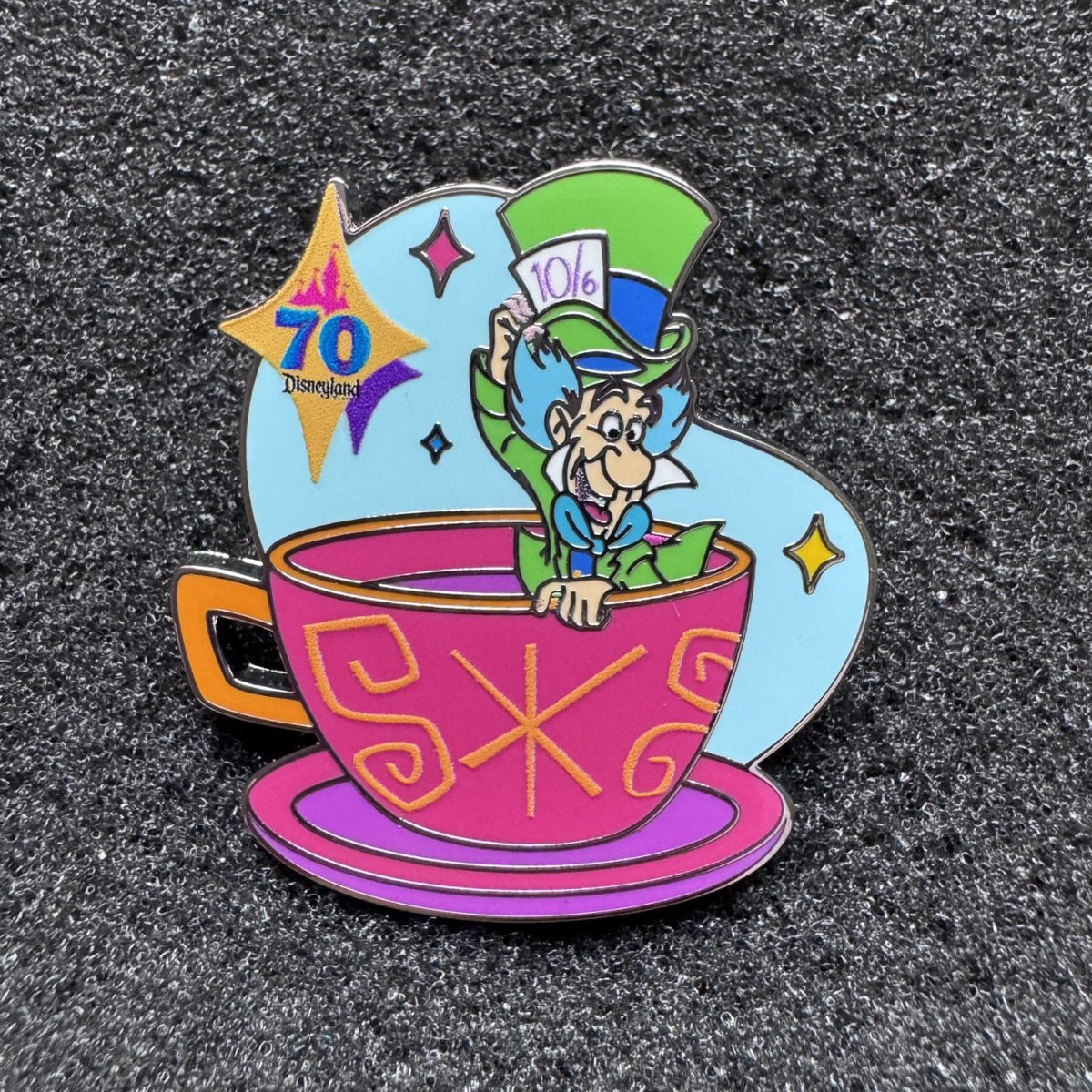 Mad Hatter Disneyland 70th Anniversary Characters Mystery Pin