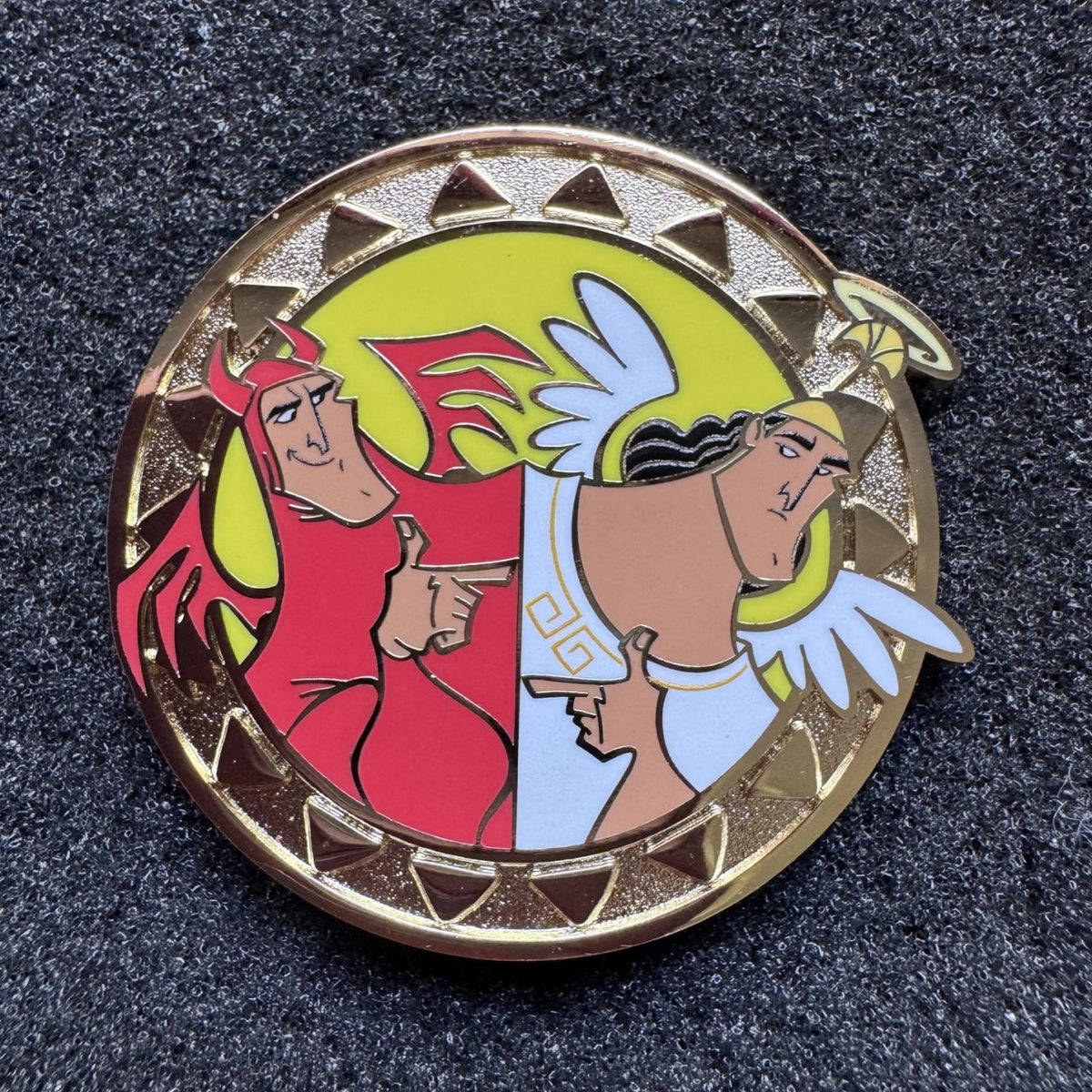 Kronk Devil and Angel The Emperor's New Groove Character Coin Blind Box Pin