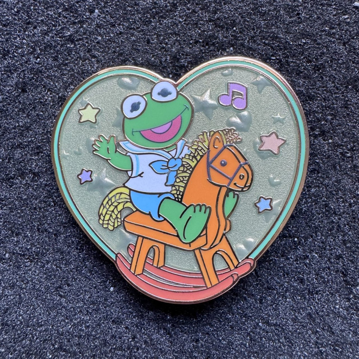 Baby Kermit Muppet Babies Heart Blind Box Pin