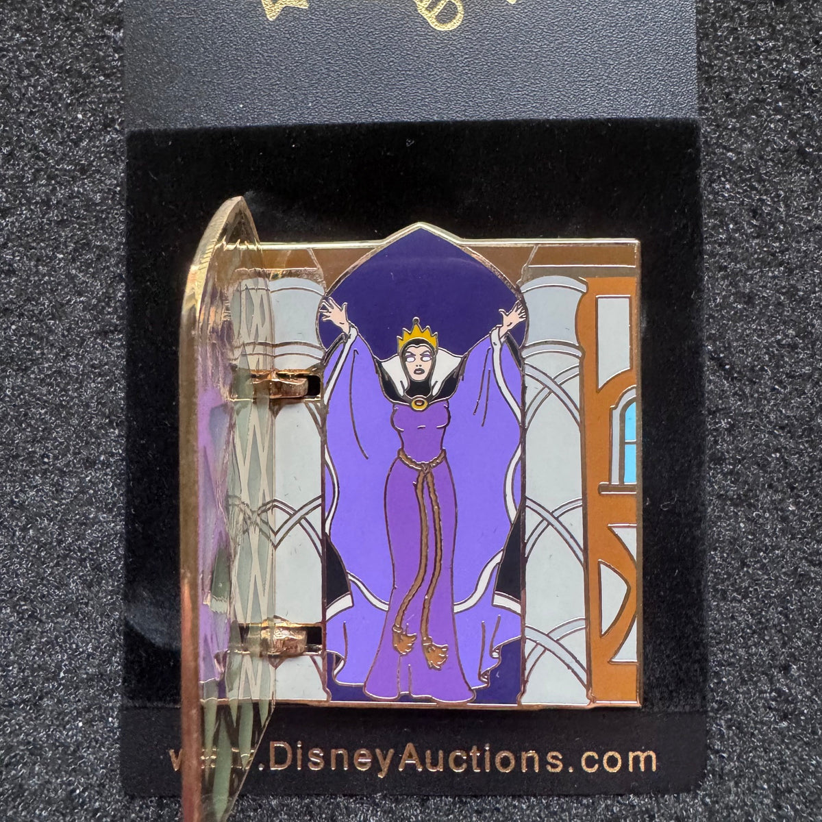 Evil Queen Stained Glass Door Disney Auctions Hinged Pin