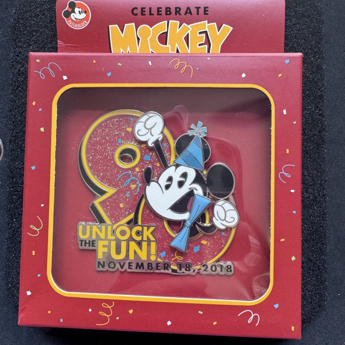 Mickey Mouse "Unlock the Fun" 90th Anniversary Jumbo Pin