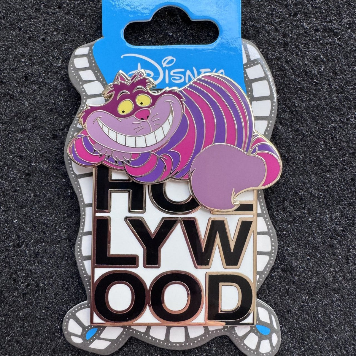Cheshire Cat Character Hollywood Logo Pin