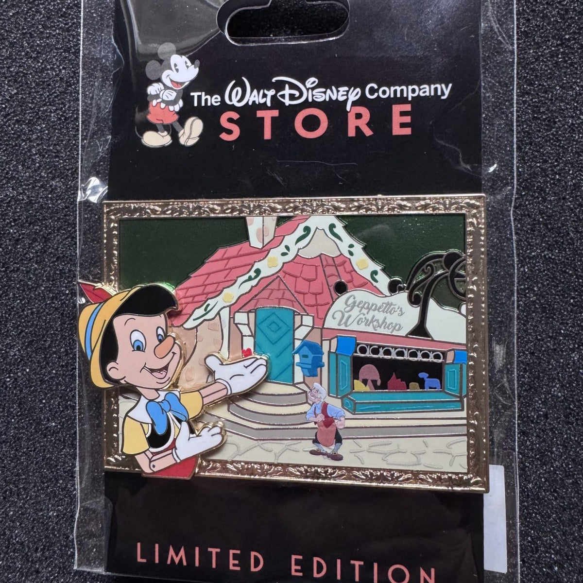 Pinocchio & Geppetto Welcome Home TWDC Store Pin
