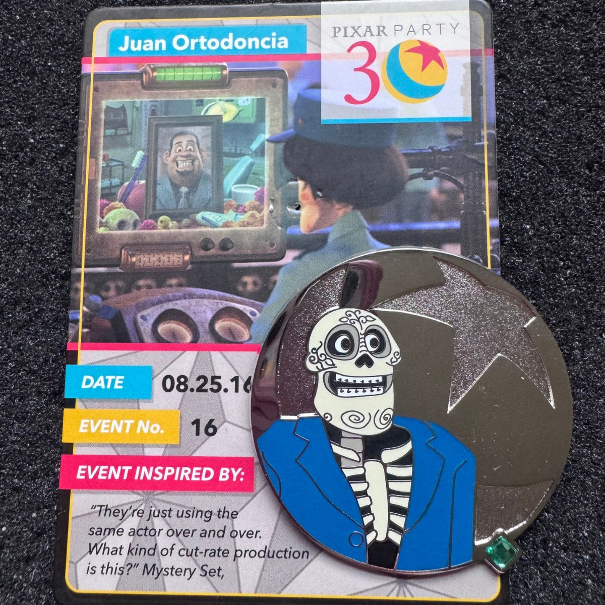 Juan Ortodoncia Pixar Party Re-collections 20th Anniversary Event Pin