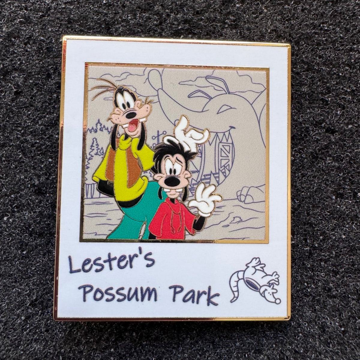 Lester's Possum Park A Goofy Movie Polaroid Picture Blind Box Pin