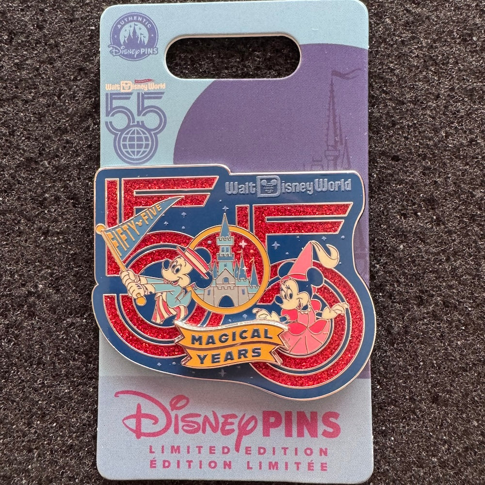 Mickey & Minnie Walt Disney World 55th Anniversary Pin