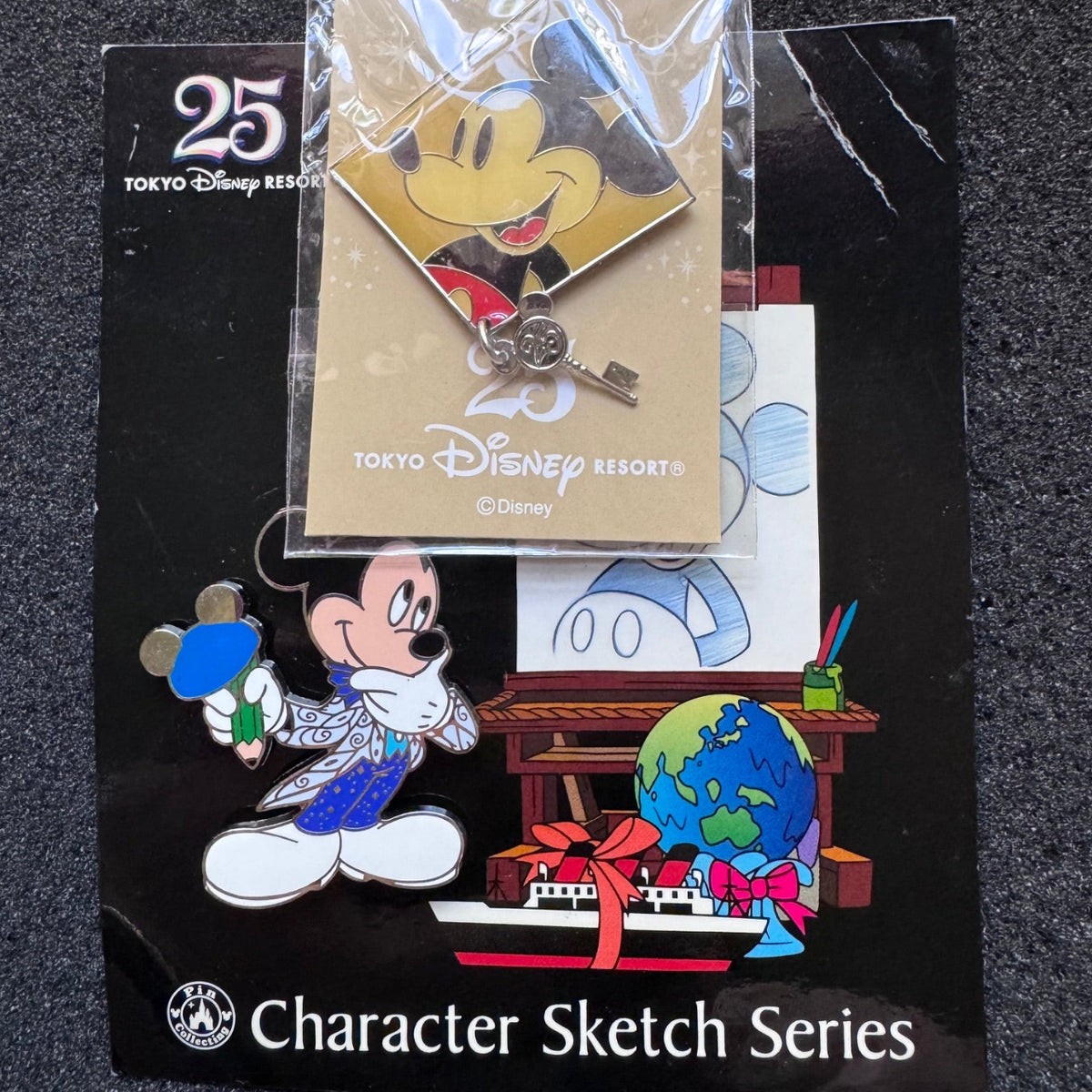 Mickey Mouse Tokyo Disneyland 25th Anniversary Character Sketch Pin