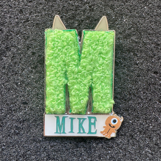 Mike Wazowski Monsters Inc Letter Patches Pin