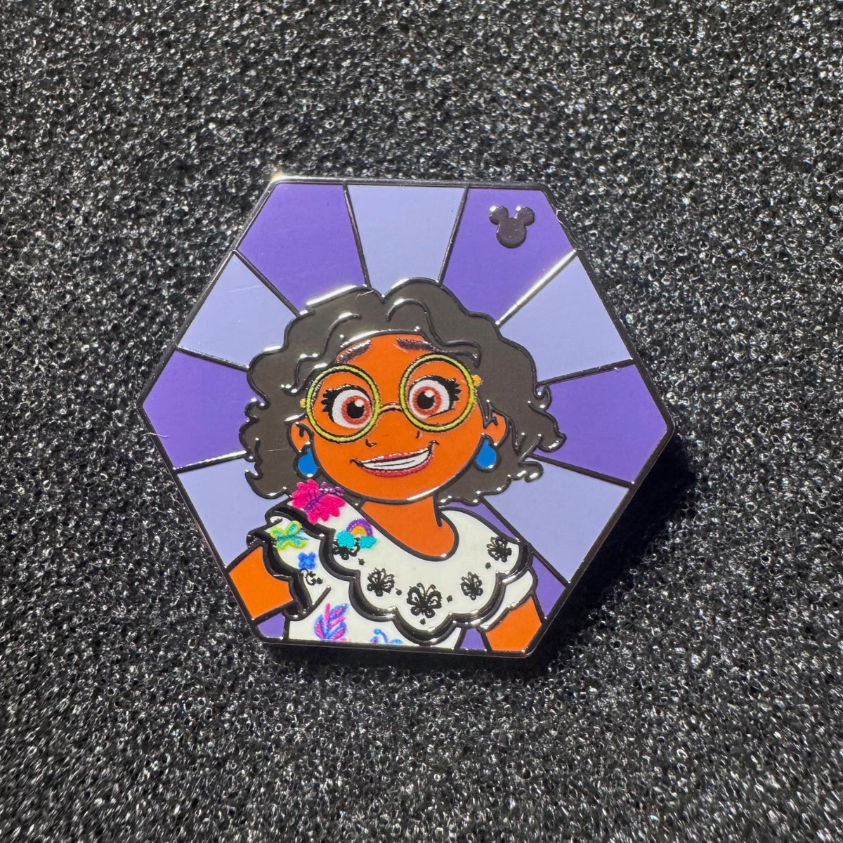 Mirabel Film Hexagon Hidden Mickey Wave B Pin