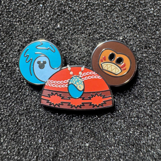 Moana Ear Hats Hidden Mickey Wave B Pin