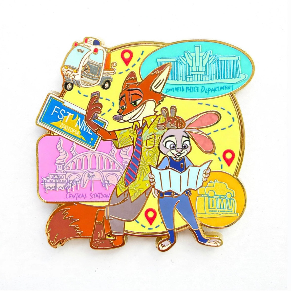 Nick Wilde and Judy Hopps Zootopia Disney Pin