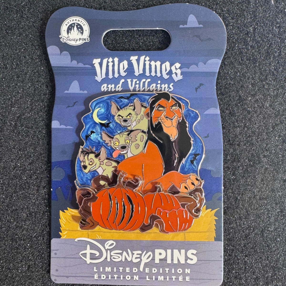 Scar & Hyenas Vile Vines and Villains Halloween Pin