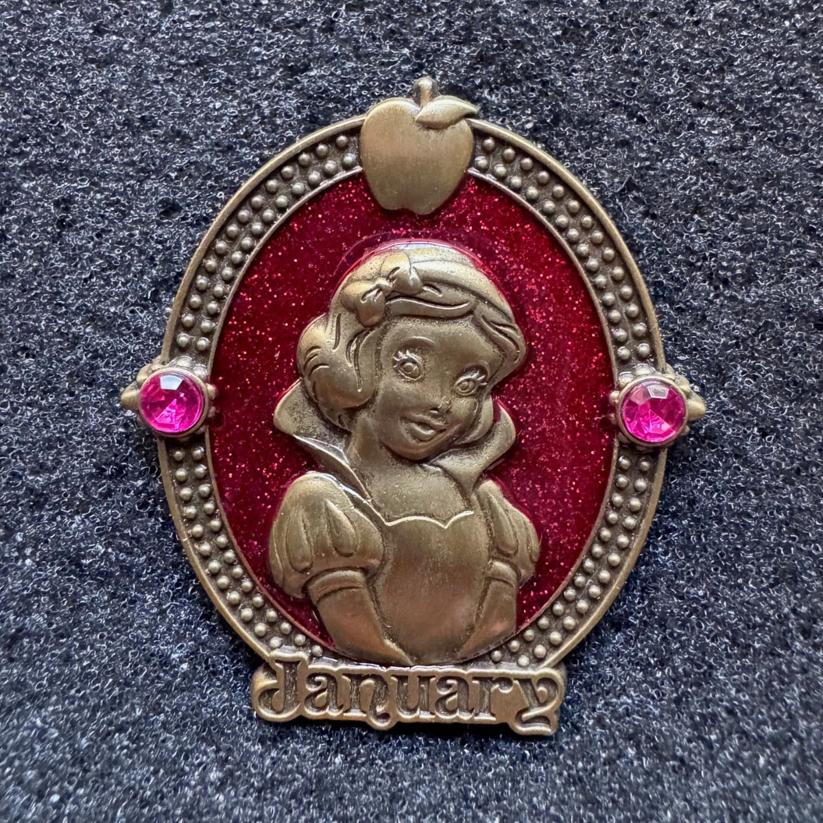 Snow White Princess Birthstone January Pin