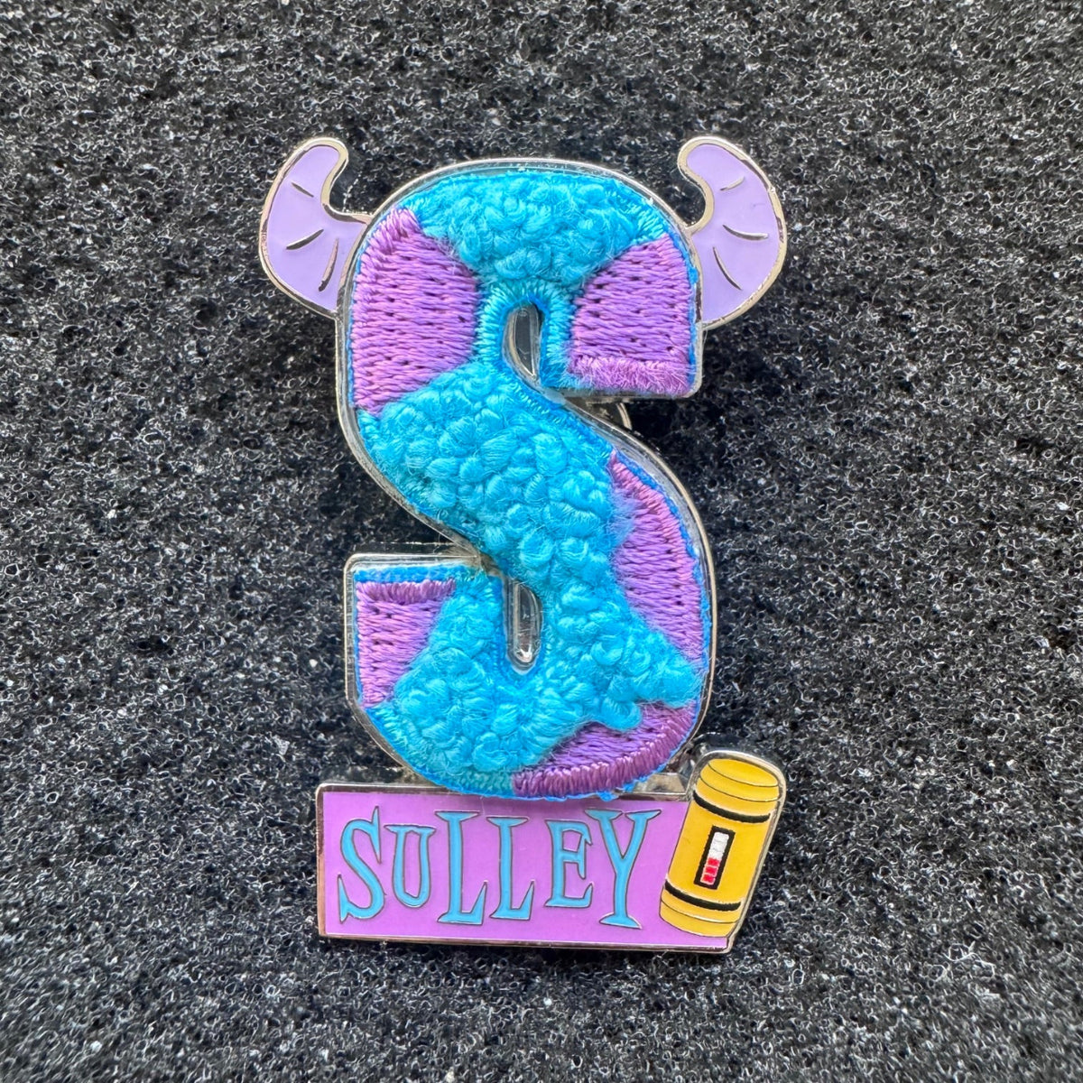 Sulley Monsters Inc Letter Patches Pin