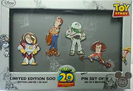 Toy Story 20th Anniversary Pin Set