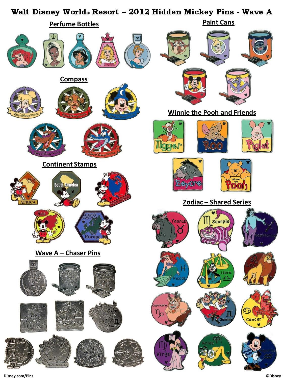 2012 Disney Hidden Mickey Pins - Wave A - Disney Pins Blog