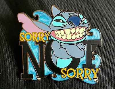 Stitch Sorry Not Sorry Pin