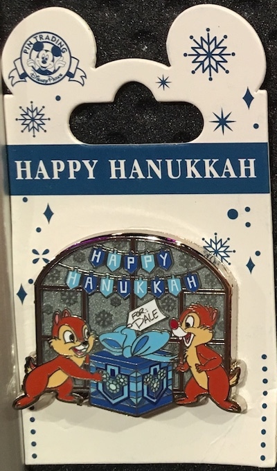 Happy Hanukkah Chip n Dale Disney Pin
