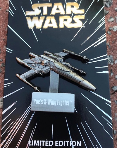 POE'S X-WING FIGHTER Star Wars Pin of the Month Standee vehicle Disney 