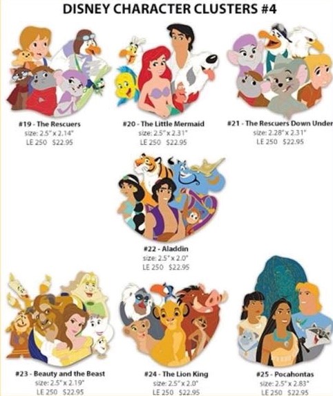 Character Clusters Pin Set 4 Disney Pins Blog