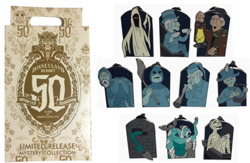 Details about   Disneyland Resort Haunted Mansion 50th Anniversary Mystery Pin Collection