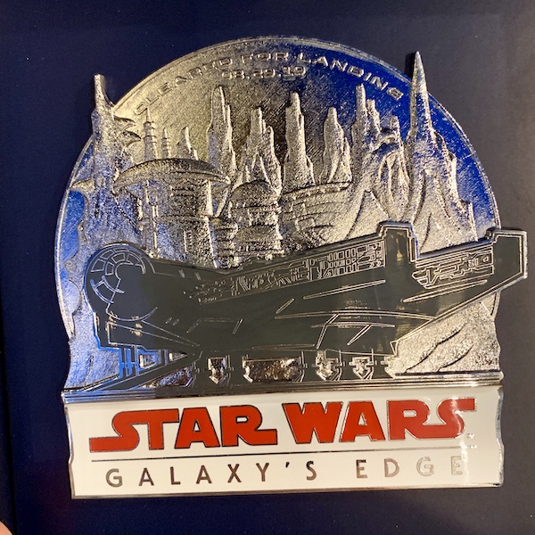 Opening Day Star Wars Galaxy's Edge Jumbo Pin - Closer Look