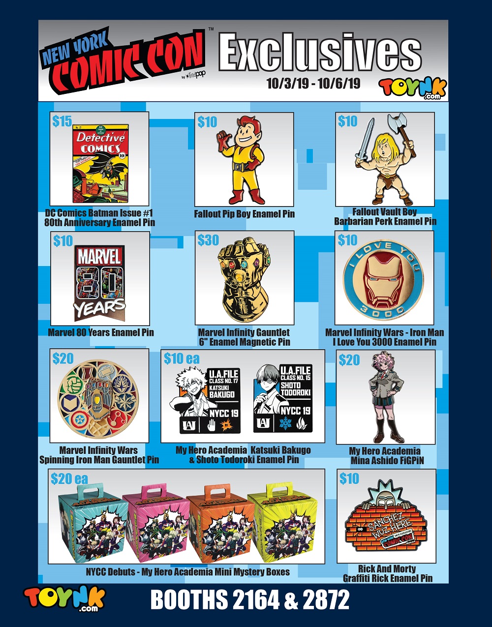 Toynk PIn Releases - NYCC 2019