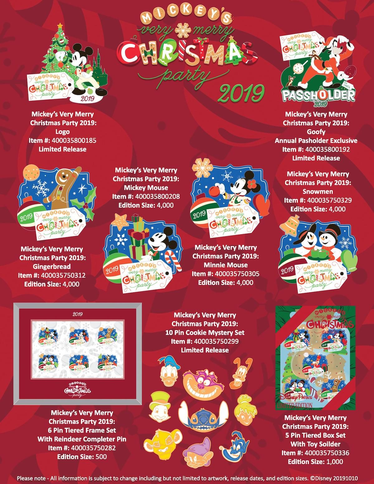 Mickey’s Very Merry Christmas Party 2019 Disney Pins