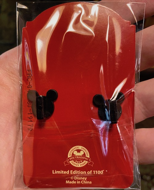 Back of Holiday Sleigh Ride 2019 Disney Pin