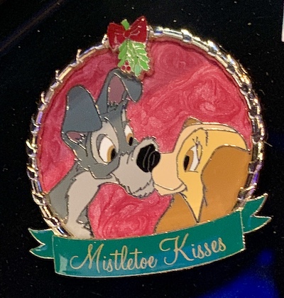 Lady and the Tramp Mistletoe Kisses Pin