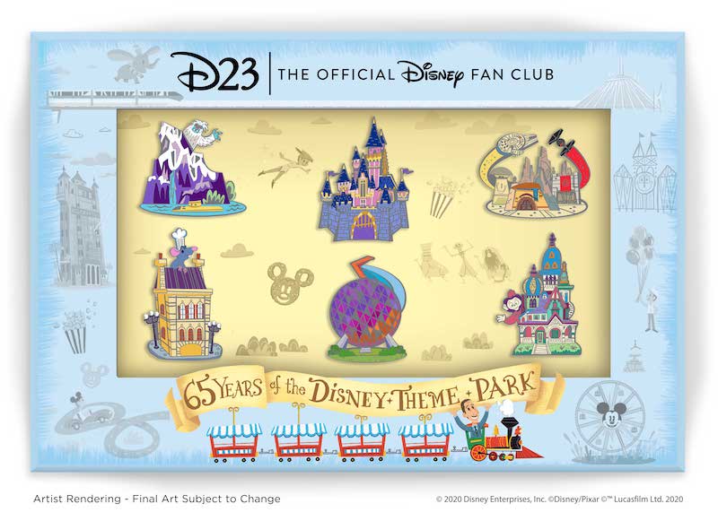 65 Years of Disney Parks D23 Pin Set