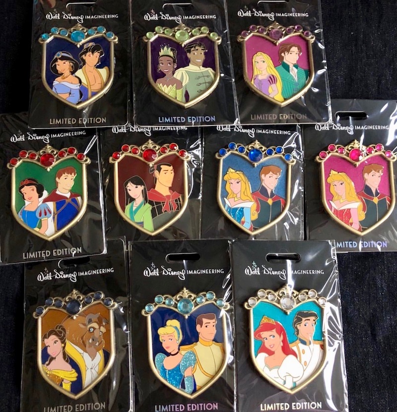 Disney Couples Crest WDI Pins