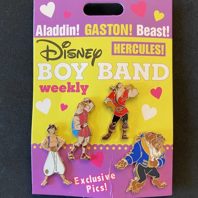 Disney Parks Boy Band Four Pin Set Aladdin Only Disney Pin