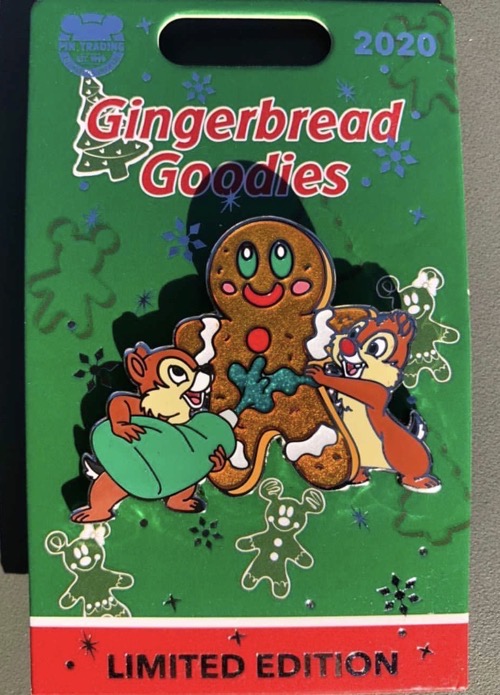 Chip n Dale Gingerbread Goodies Disney Pin