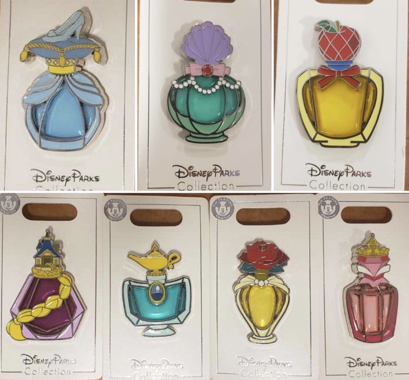 Disney Princess Perfume Bottle Pin Series at Shanghai Disneyland