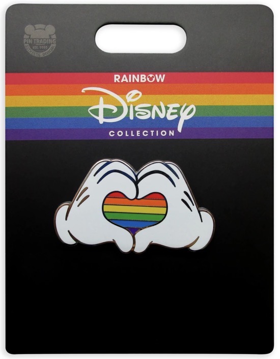 Mickey Mouse Heart Hands Rainbow 2021 Disney Pin