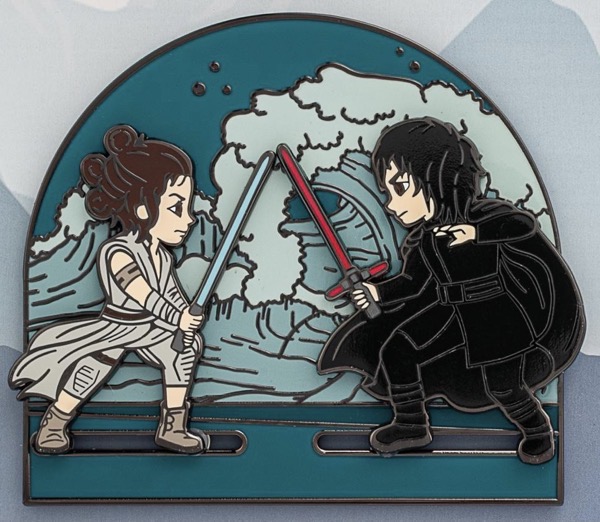 Rey and Kylo Ren LE 1,000 Loungefly Pin
