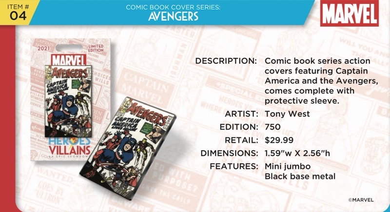 Avengers Comic Book Pin - Disney Heroes Vs. Villains Event