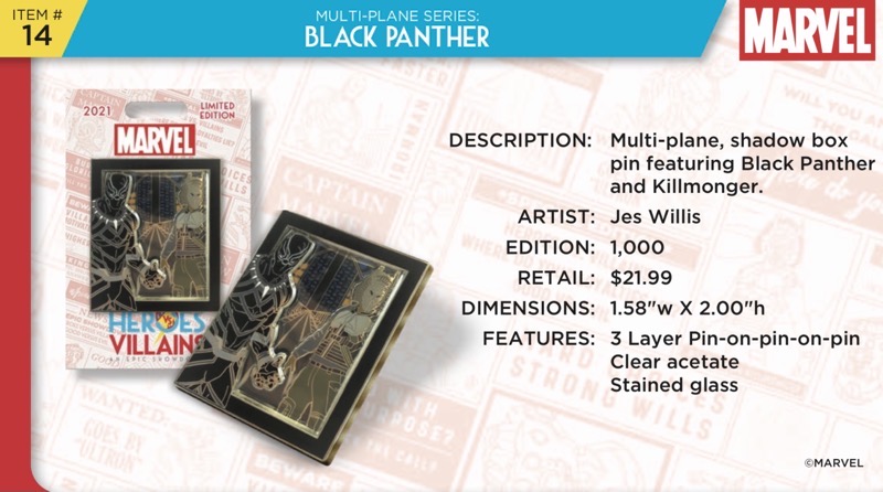 Black Panther Pin - Disney Heroes Vs. Villains Event